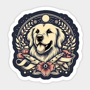 Cute Golden Retriever - Dog Mom on Vacation Sticker